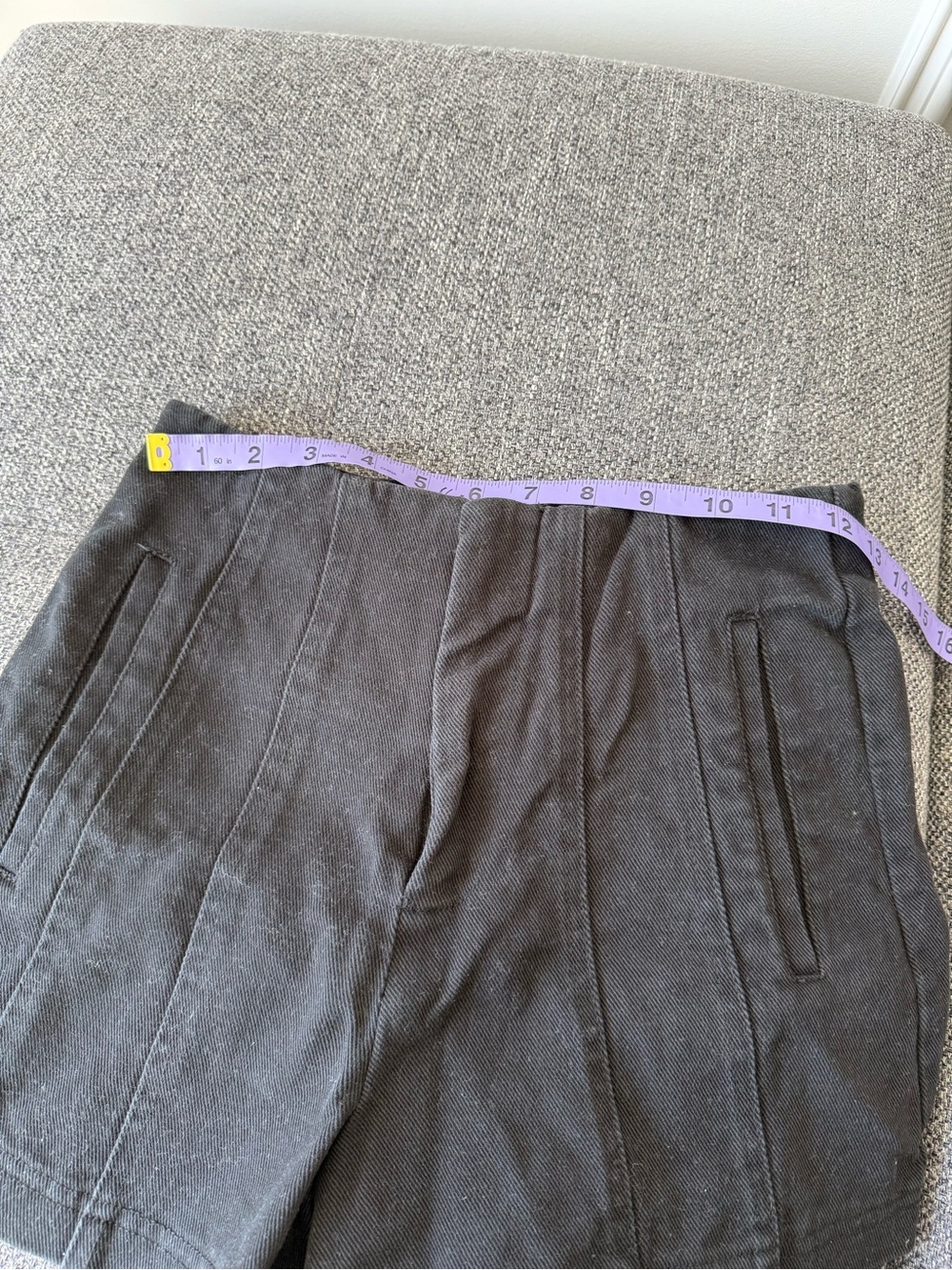 Zara High Waist Black denim Shorts - Picture 5 of 5
